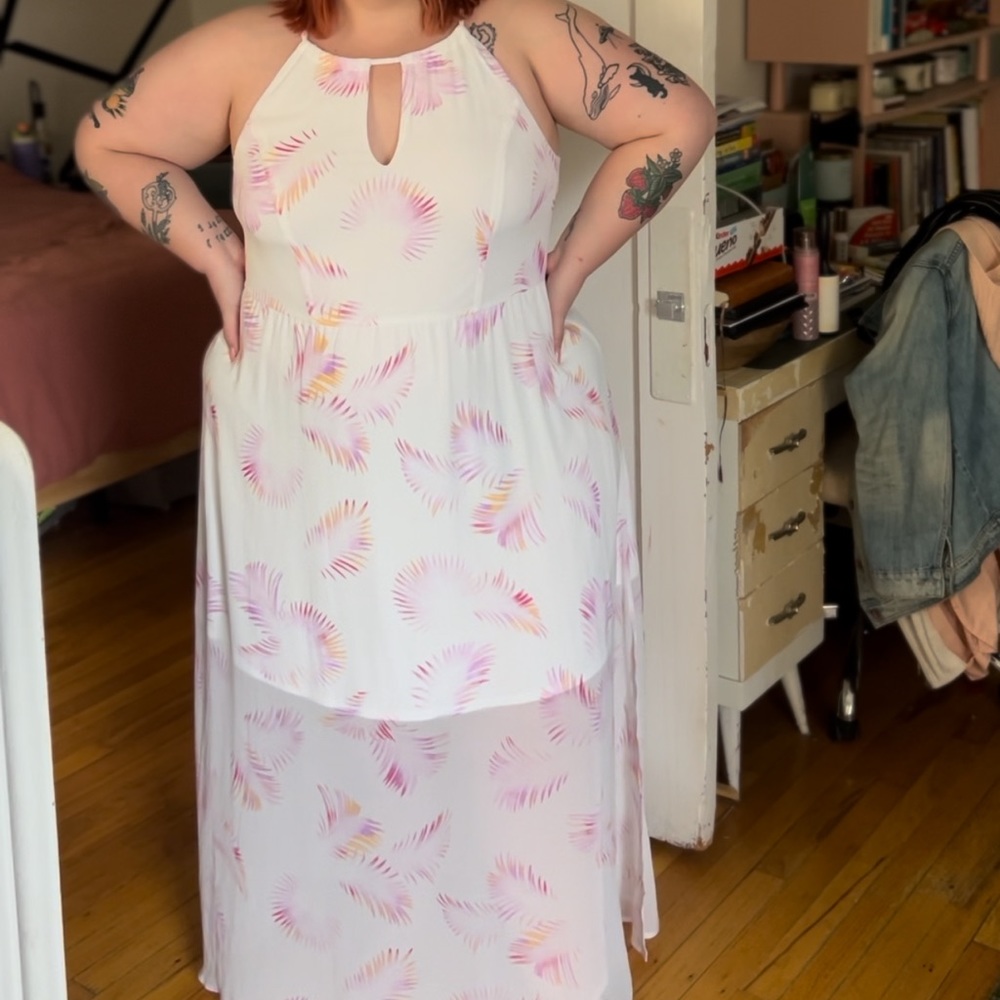 White halter dress as seen on tik tok
